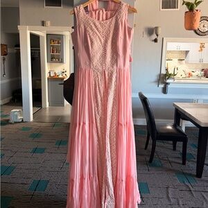 Elegant Pink Indian Dress with Front Opening